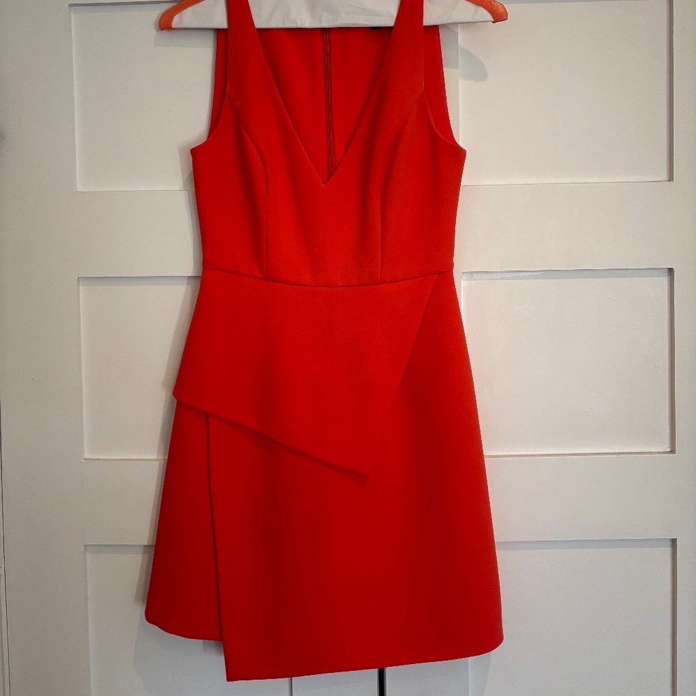 BCBG Max Azria Red-Orange Mini Dress Size 0
